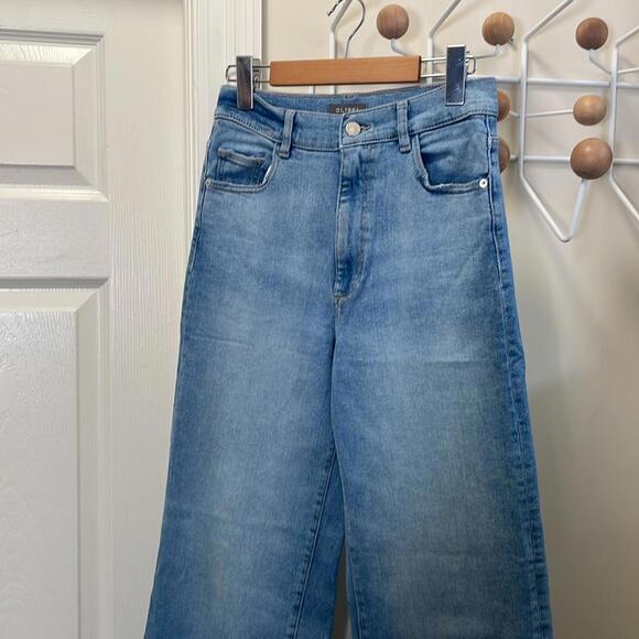 DL1961 - Hepburn Wide Leg High Rise Flare Denim Jeans - Blue - 26 - Picture 3 of 15